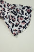Leopard Print Buttoned Front 3/4 Sleeve Tiered Ruffled Hem Dress